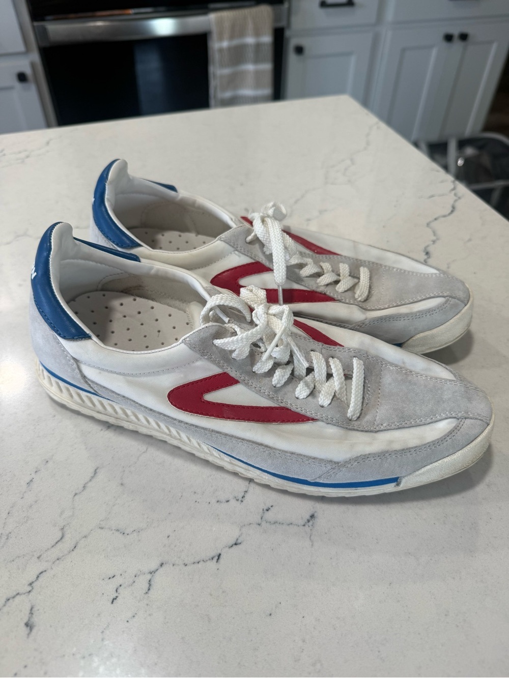 Tretorn Rawlins Retro Sneakers Red, White, Blue Classic Women’s 8.5